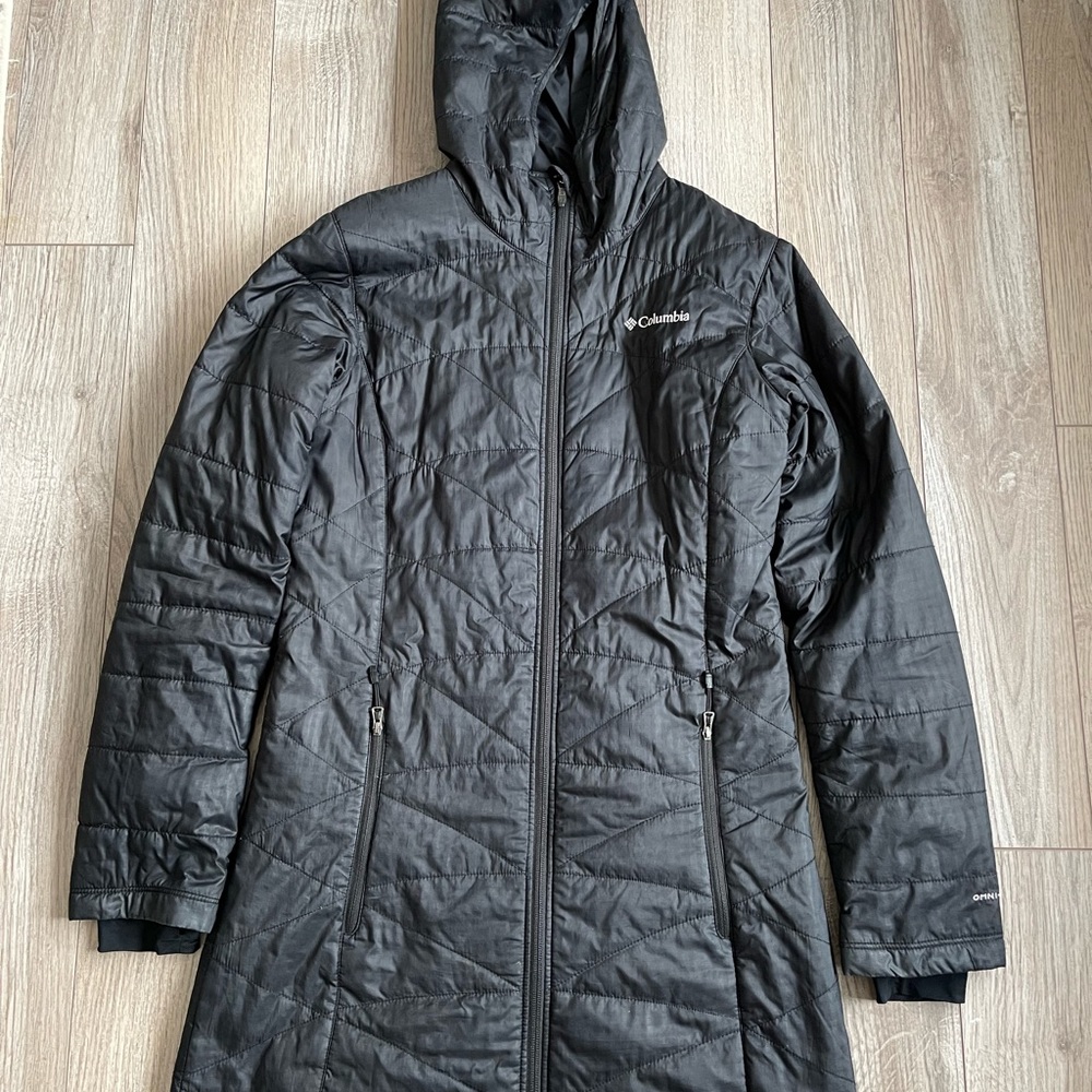 Women’s Columbia Omni-Heat Lightweight Hooded Long Jacket (S)